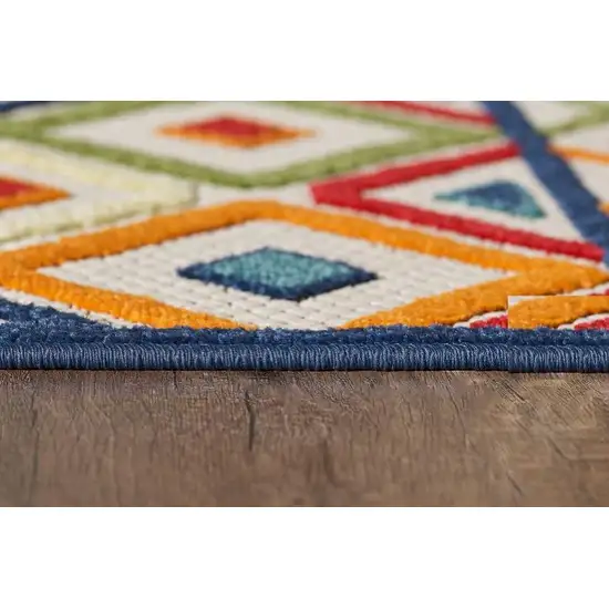 Multicolor Aztec Pattern Indoor Outdoor Area Rug Photo 9