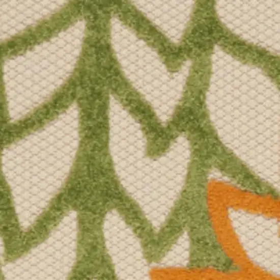 Ivory And Blue Floral Indoor Outdoor Area Rug Photo 3