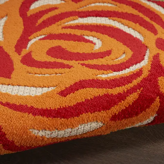 Multicolor Floral Stain Resistant Non Skid Area Rug Photo 4