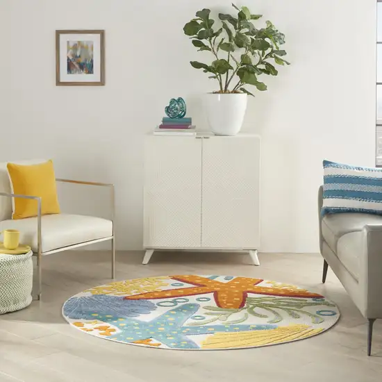 Multicolor Indoor Outdoor Area Rug Photo 10