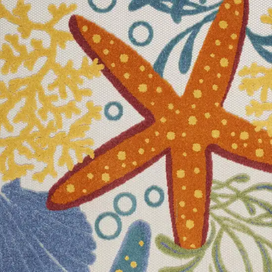 Yellow And Ivory Indoor Outdoor Area Rug Photo 8