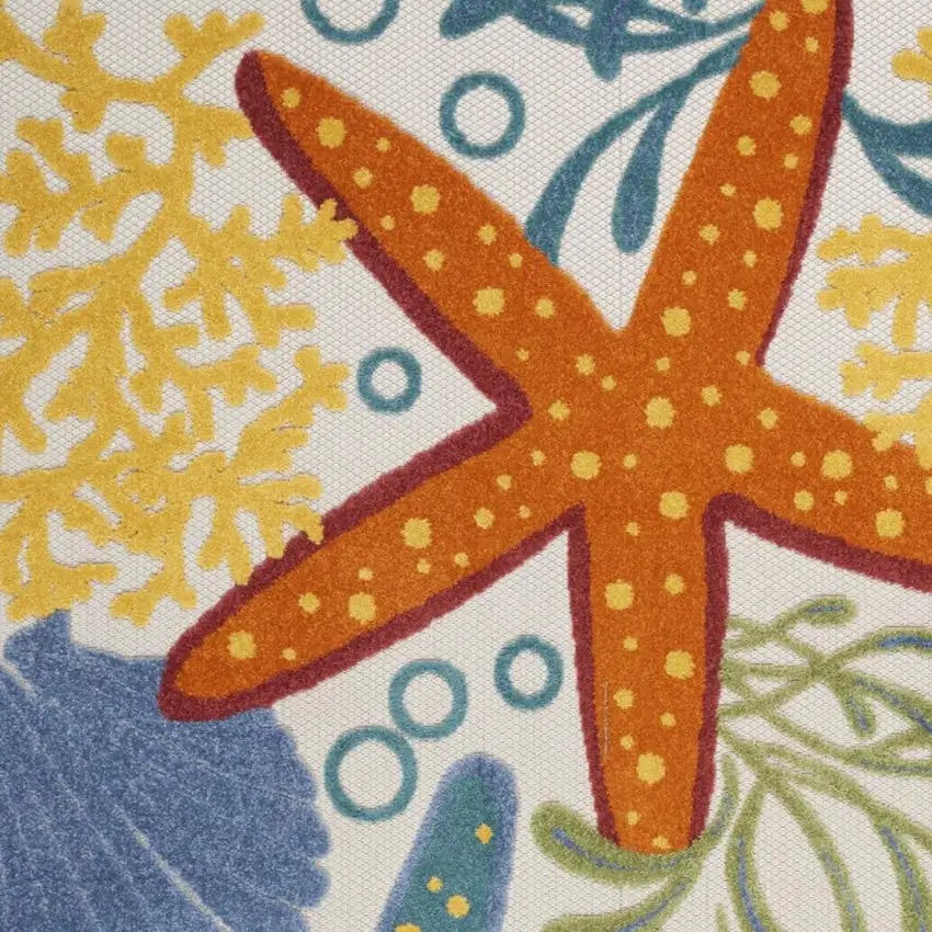 Yellow And Ivory Indoor Outdoor Area Rug Photo 8