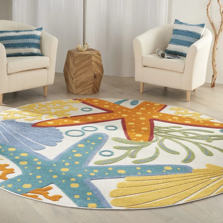 Multicolor Indoor Outdoor Area Rug Photo 3