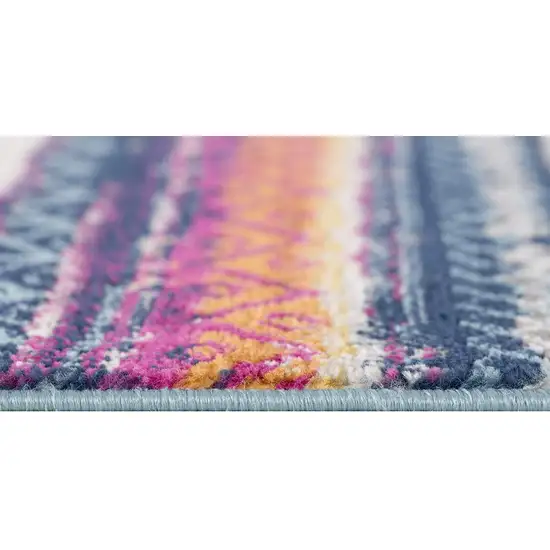 Multicolor Irregular Striped Area Rug Photo 5
