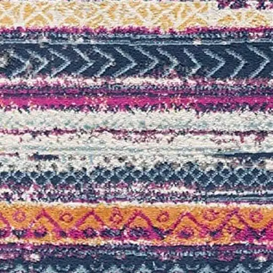 Multicolor Irregular Striped Area Rug Photo 5
