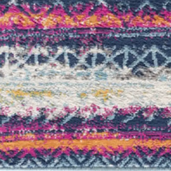 Multicolor Irregular Striped Area Rug Photo 6