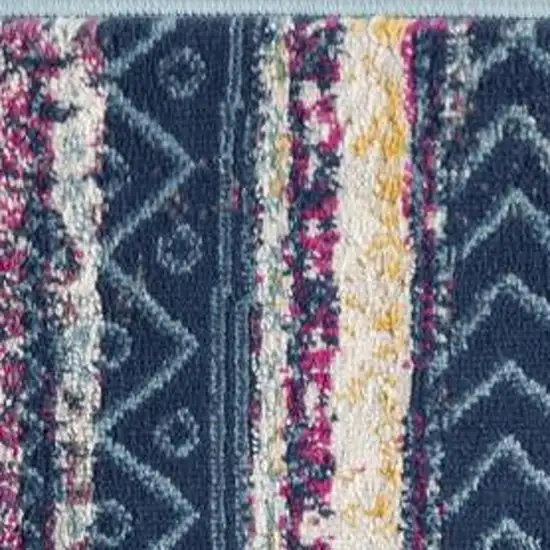 Multicolor Irregular Striped Area Rug Photo 1