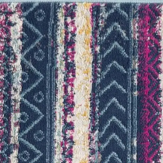 Multicolor Irregular Striped Area Rug Photo 3