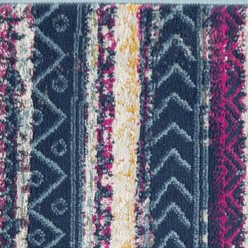 Multicolor Irregular Striped Area Rug Photo 3