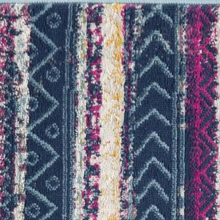 Multicolor Irregular Striped Area Rug Photo 3