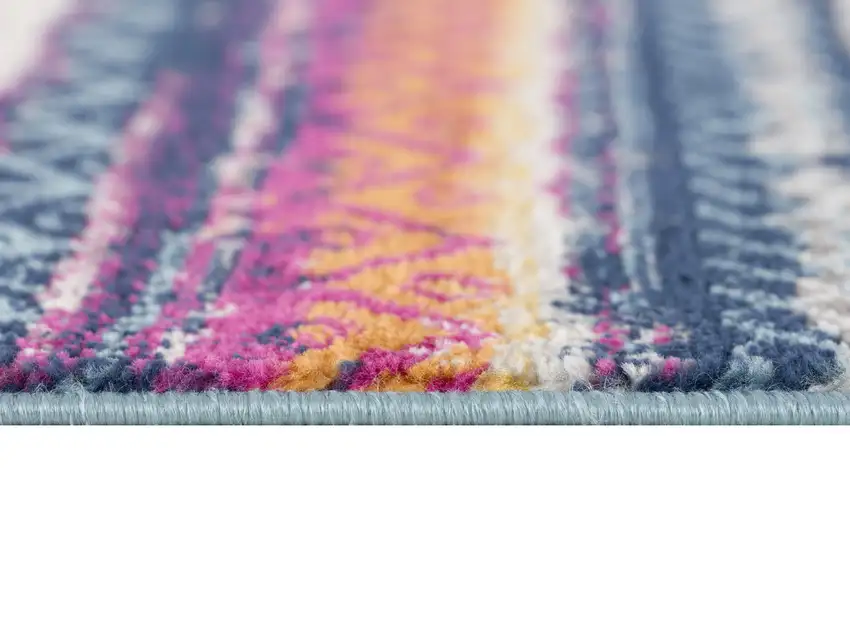 Multicolor Irregular Striped Area Rug Photo 9