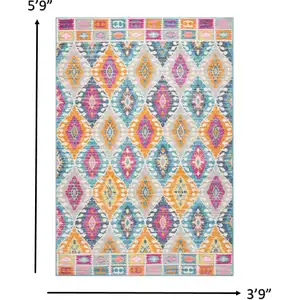 Photo of Multicolor Ogee Pattern Area Rug