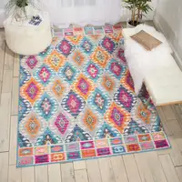Photo of Multicolor Ogee Pattern Area Rug