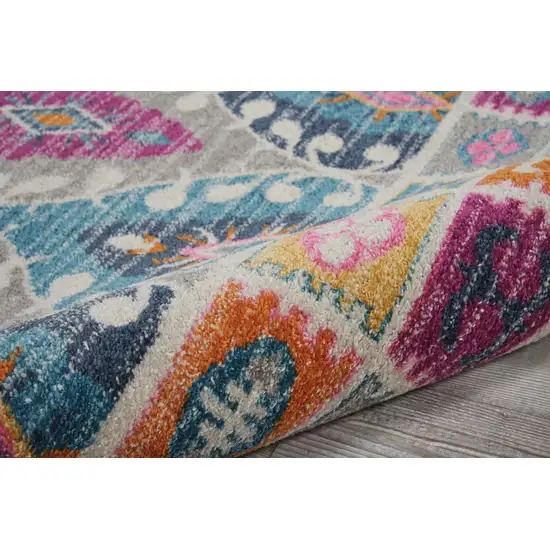 Multicolor Ogee Pattern Area Rug Photo 4