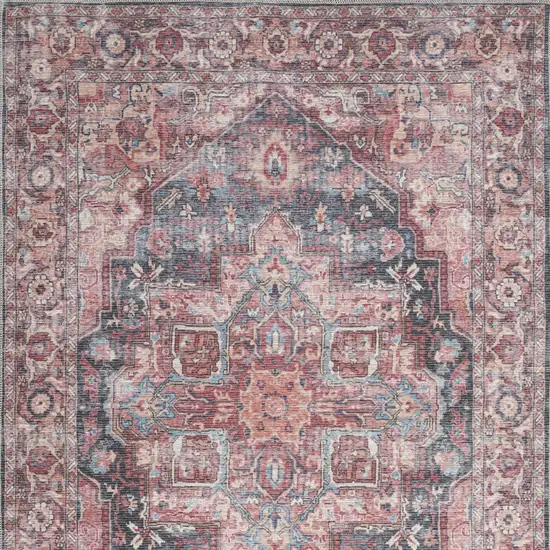 Multicolor Oriental Power Loom Distressed Washable Area Rug Photo 6