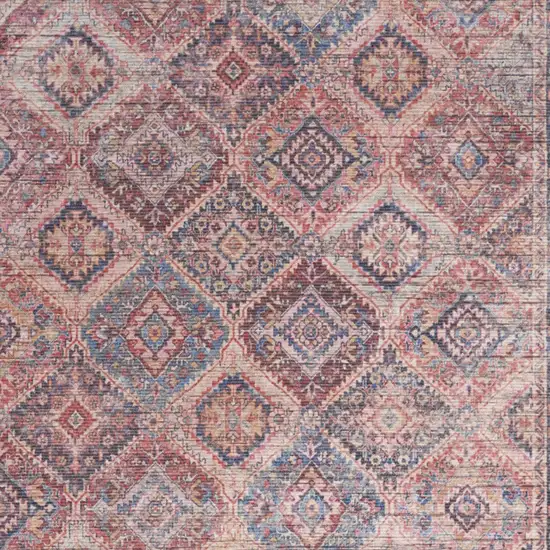Multicolor Oriental Power Loom Distressed Washable Area Rug Photo 3