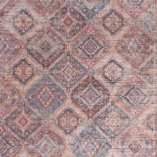 Multicolor Oriental Power Loom Distressed Washable Area Rug Photo 3