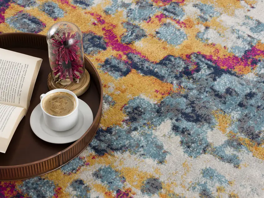 Multicolored Abstract Painting Area Rug Photo 4