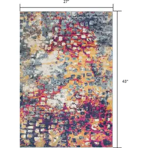 Photo of Multicolored Abstract Painting Area Rug