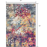 Photo of Multicolored Abstract Painting Area Rug