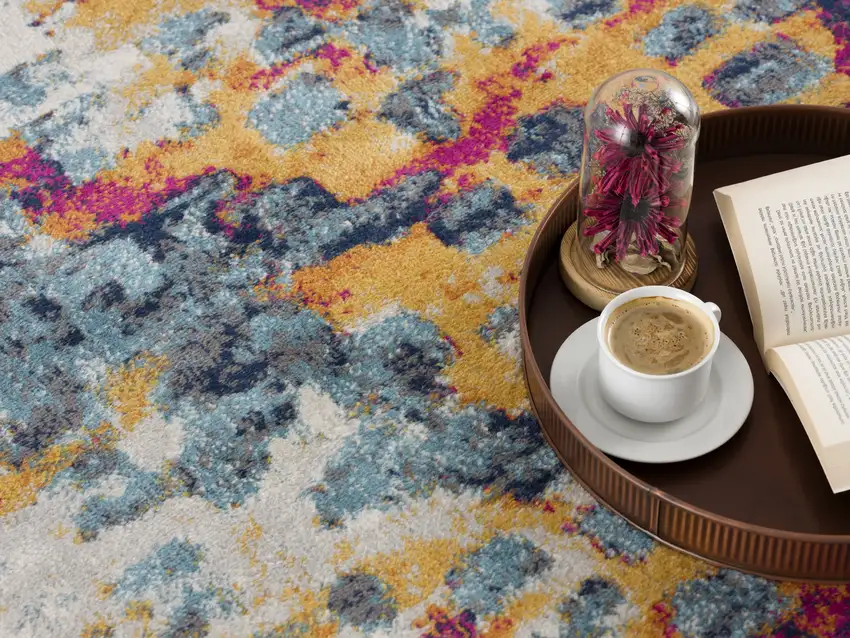 Multicolored Abstract Painting Area Rug Photo 4