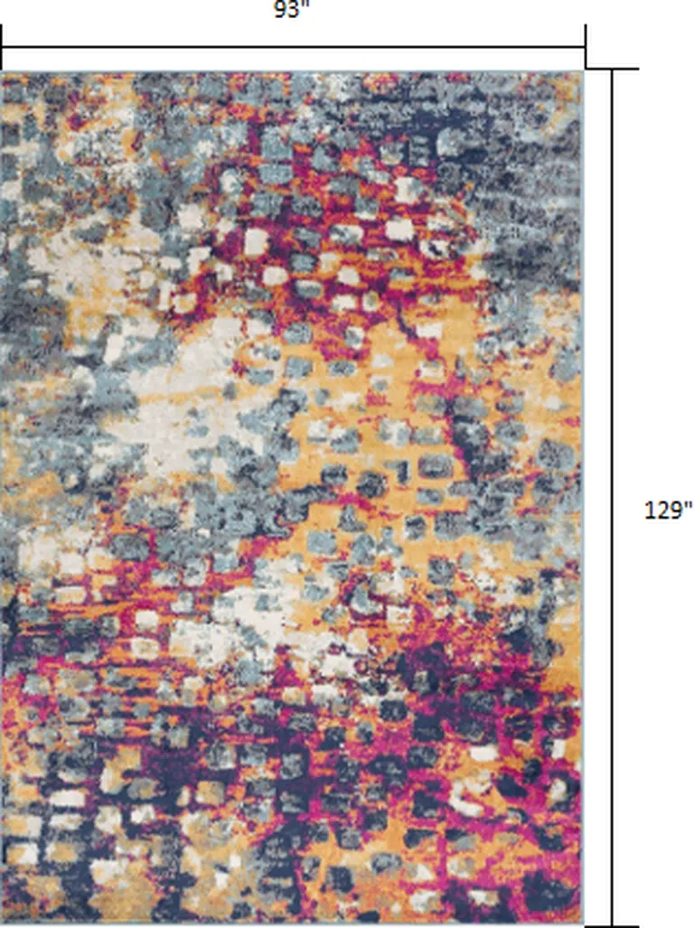 Multicolored Abstract Painting Area Rug Photo 1