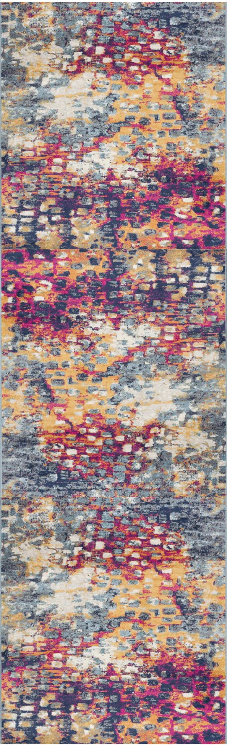Multicolored Abstract Painting Runner Rug Photo 5