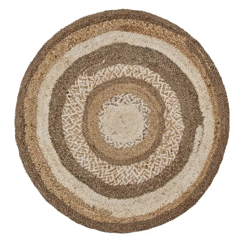 Multicolored Concentric Boutique Jute Rug Photo 10