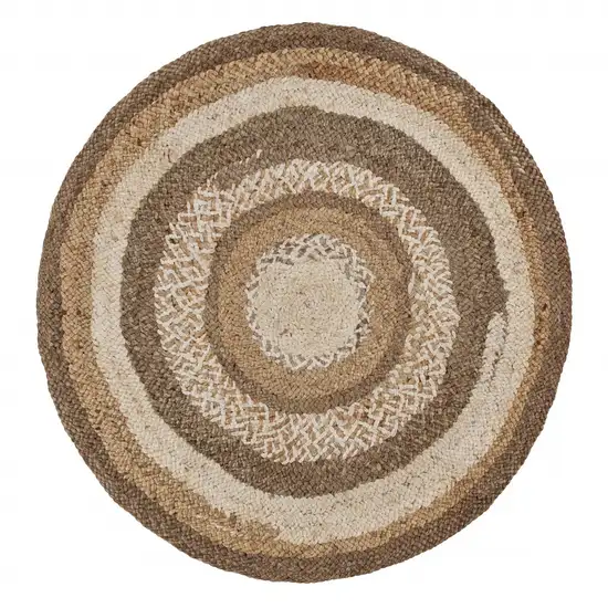 Multicolored Concentric Boutique Jute Rug Photo 10