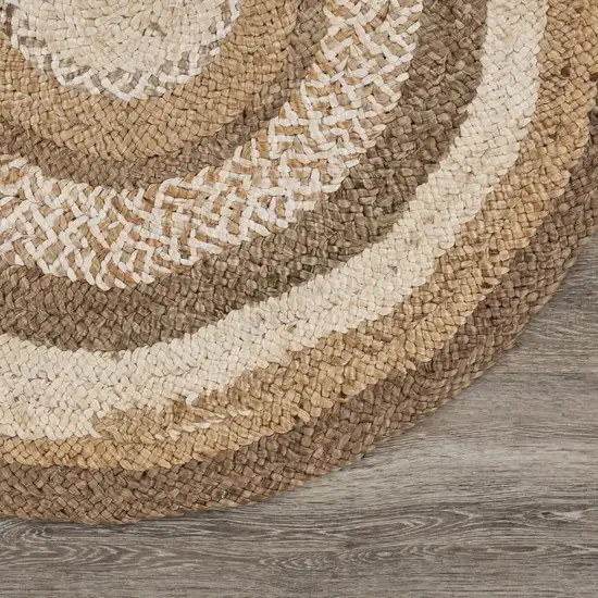 Multicolored Concentric Boutique Jute Rug Photo 6
