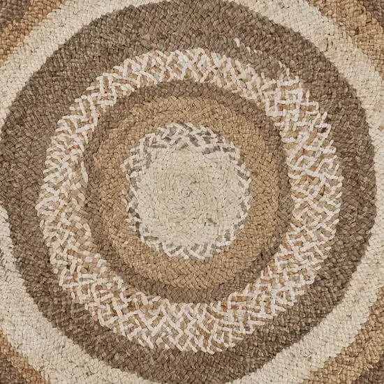 Multicolored Concentric Boutique Jute Rug Photo 2