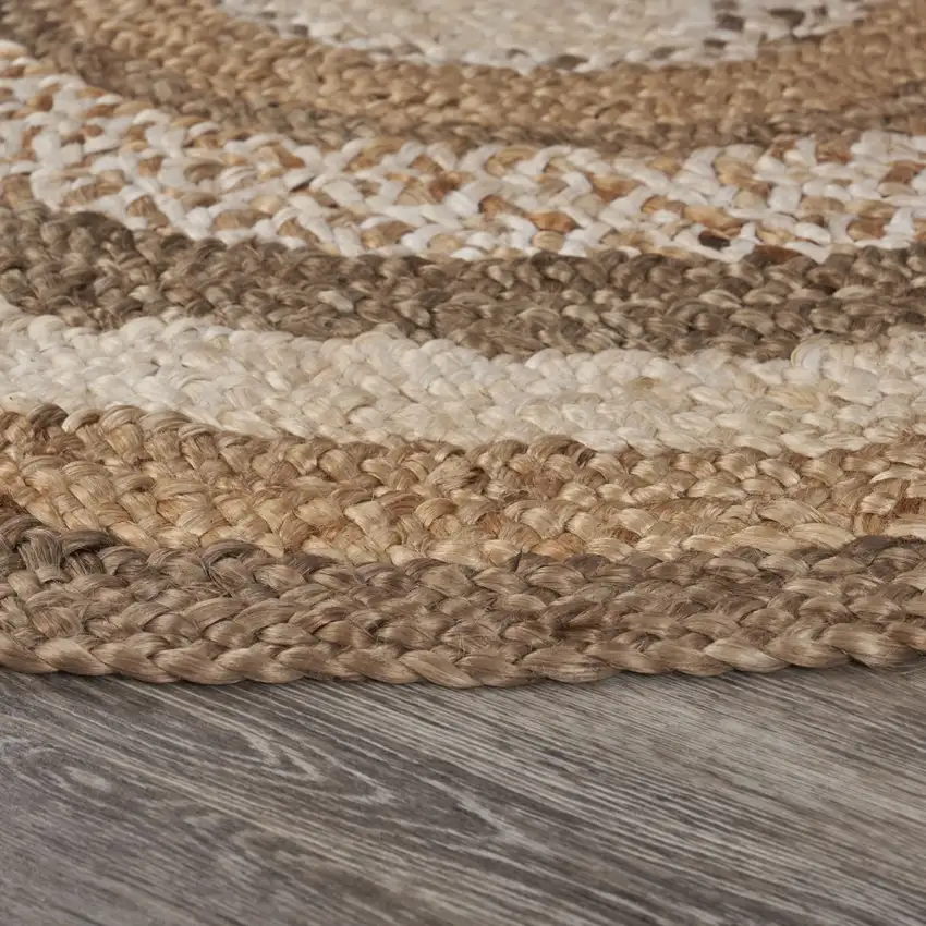 Multicolored Concentric Boutique Jute Rug Photo 3