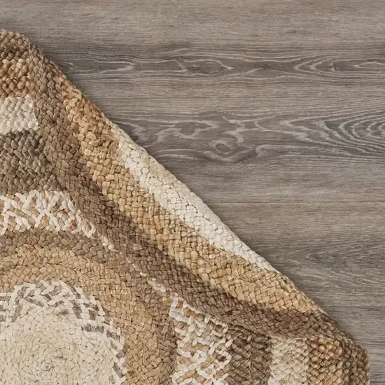 Multicolored Concentric Boutique Jute Rug Photo 4