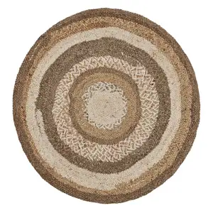 Photo of Multicolored Concentric Boutique Jute Rug