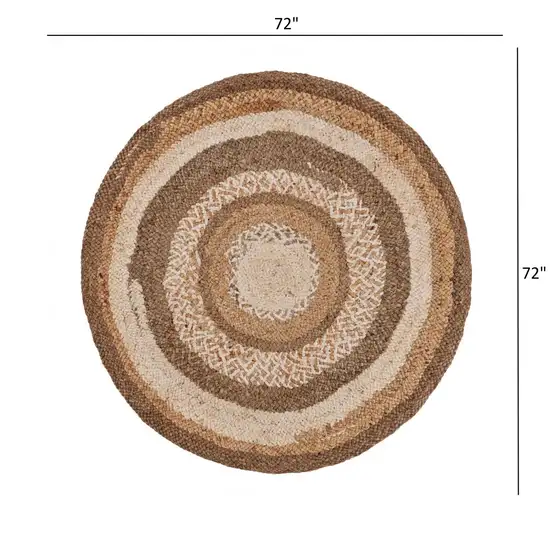 Multicolored Concentric Boutique Jute Rug Photo 8