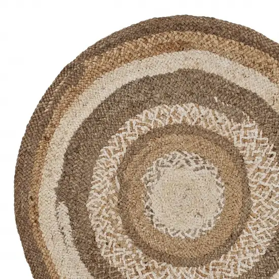 Multicolored Concentric Boutique Jute Rug Photo 9