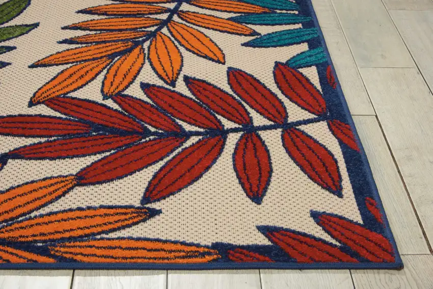 Multicolored Leaves Indoor Outdoor Area Rug Photo 5