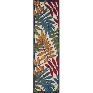 Photo of Multicolored Leaves Indoor Outdoor Runner Rug
