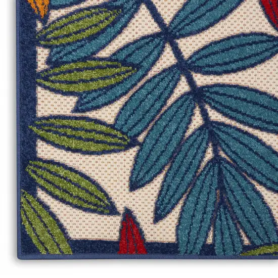 Multicolored Leaves Indoor Outdoor Runner Rug Photo 4