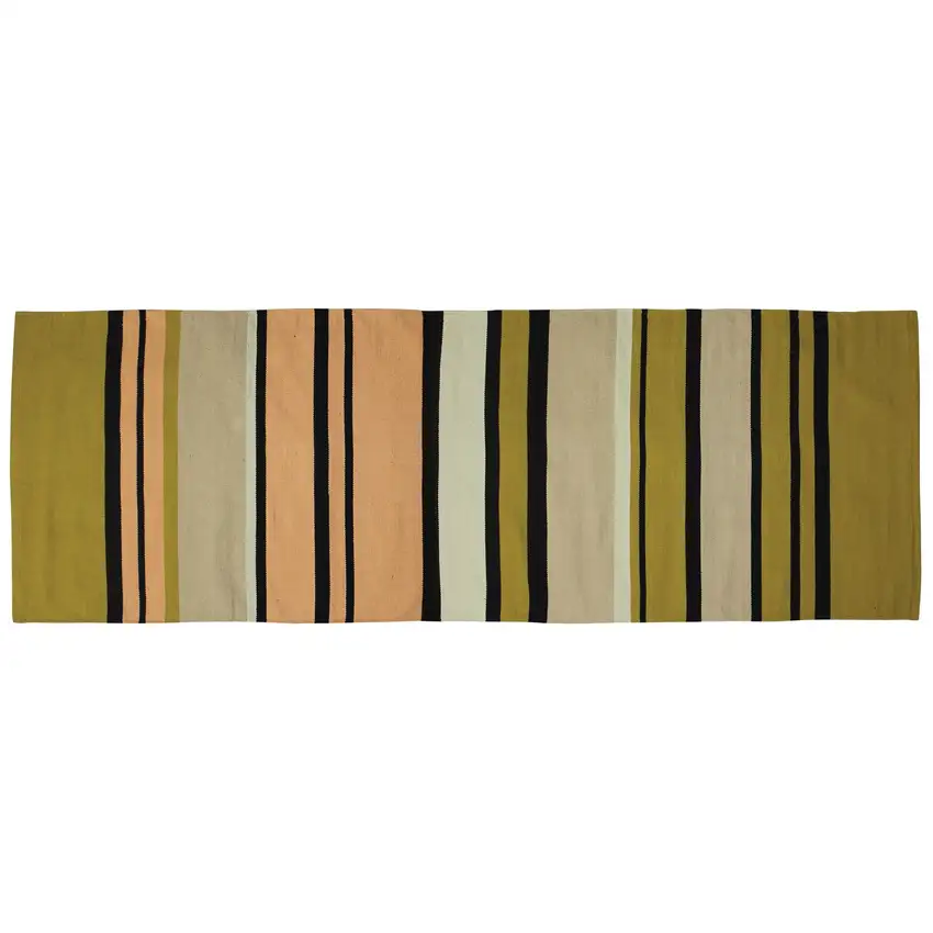 Multicolored Stripes Runner Rug Photo 3