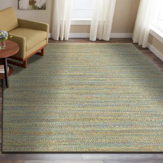 Multitoned Braided Jute Area Rug Photo 6