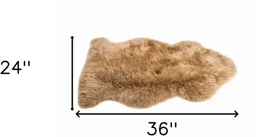Mushroom New Zealand Natural Shearling Sheepskin Rug Photo 5