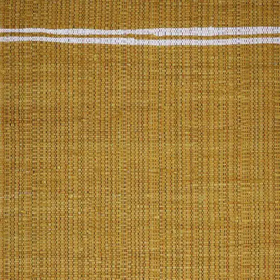 Mustard Striped Handmade Indoor Outdoor Area Rug Photo 4