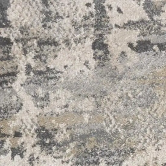 Gray And Tan Abstract Area Rug Photo 4