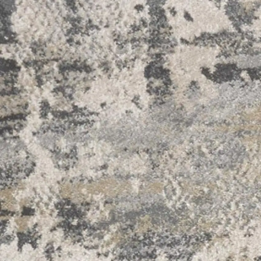 Gray And Tan Abstract Area Rug Photo 4