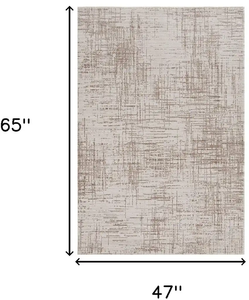 Natural Abstract Area Rug Photo 4