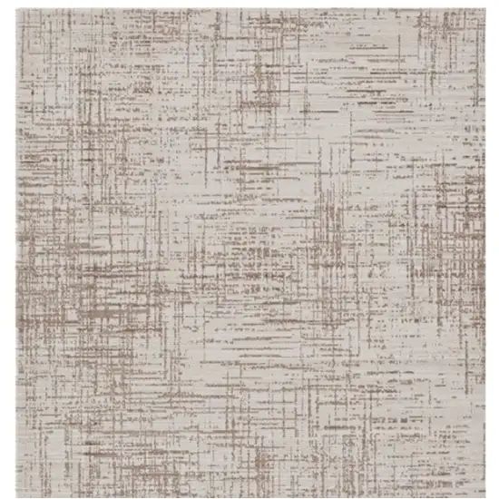 Beige And Tan Abstract Distressed Area Rug Photo 4