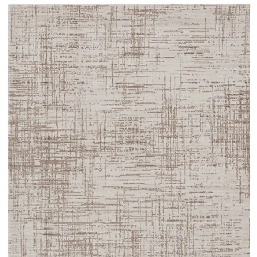 Beige And Tan Abstract Distressed Area Rug Photo 4