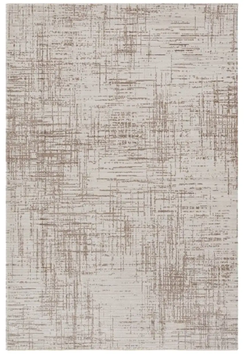 Beige And Tan Abstract Distressed Area Rug Photo 2