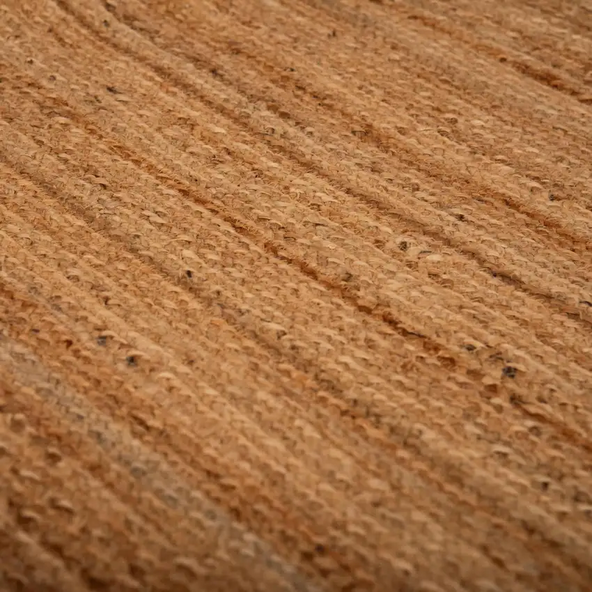 Natural And Beige Jute Hand Woven Area Rug Photo 5